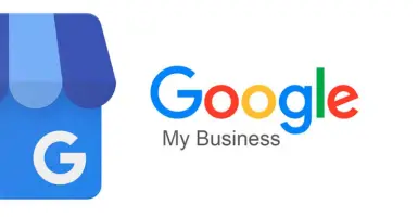 Il logo di Google My Business, che presenta il logo di Google nei suoi colori distintivi: blu, rosso, giallo e verde