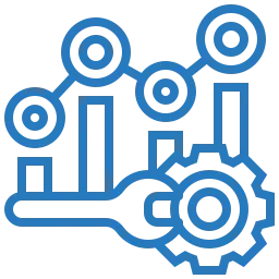 Forme astratte blu e forme geometriche su uno sfondo nero, che suggeriscono un concetto futuristico o tecnologico