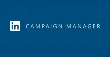 Testo che dice "CAMPAIGN MANAGER" su sfondo blu
