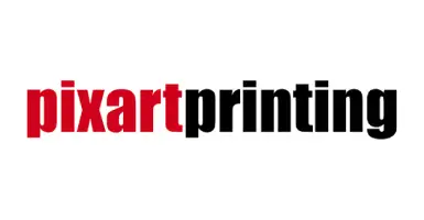 Logo con testo rosso e nero Pixartprinting