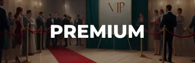 Un tappeto rosso che precede un evento VIP con un grande cartello VIP su un cavalletto, circondato da persone vestite in modo formale.