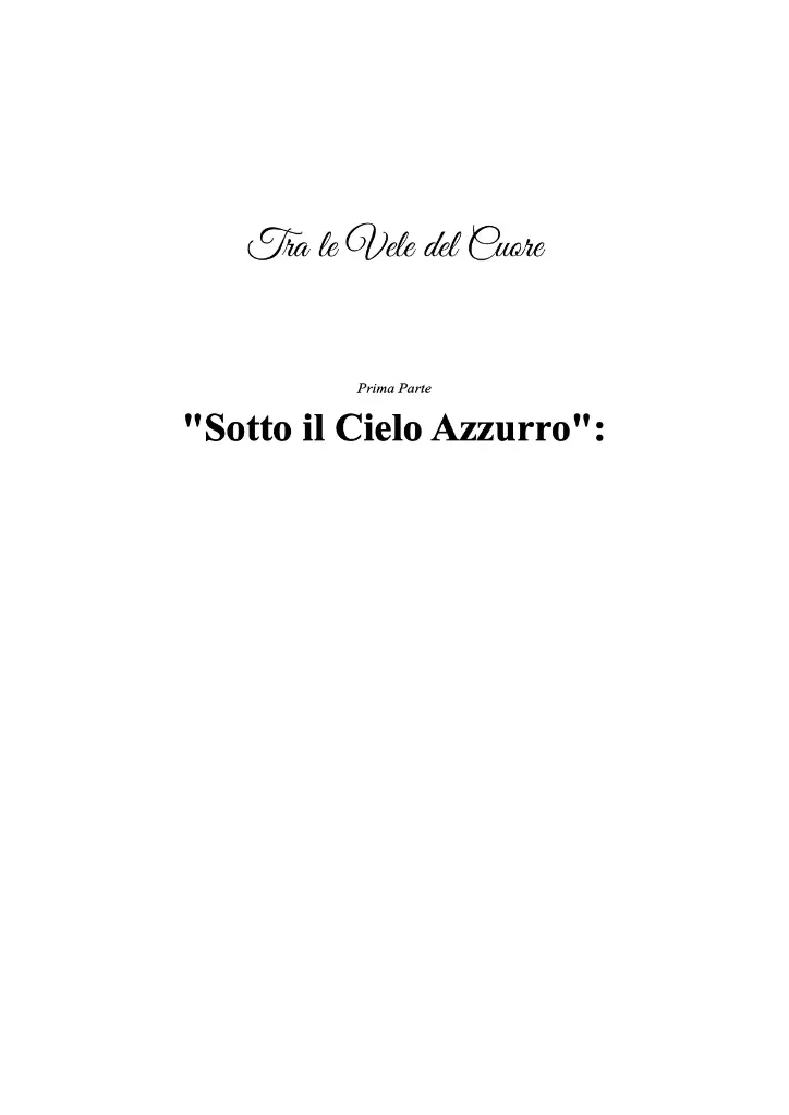 Sotto il Cielo Azzurro